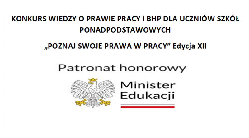 KONKURS WIEDZY O PRAWIE PRACY I BHP