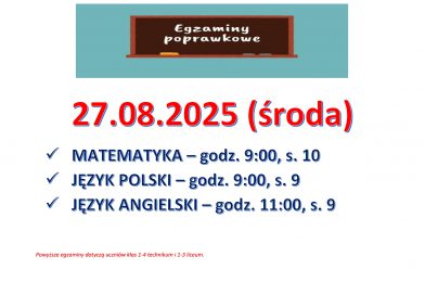 EGZAMINY POPRAWKOWE