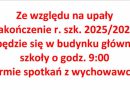 ZAKOŃCZENIE ROKU SZKOLNEGO 2025/2026