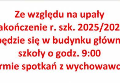 ZAKOŃCZENIE ROKU SZKOLNEGO 2025/2026