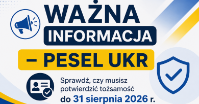 WAŻNA INFORMACJA – PESEL UKR