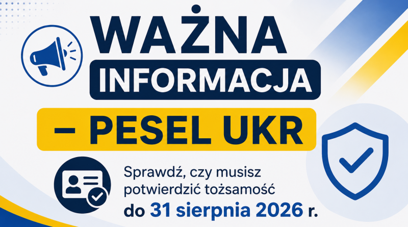 WAŻNA INFORMACJA – PESEL UKR